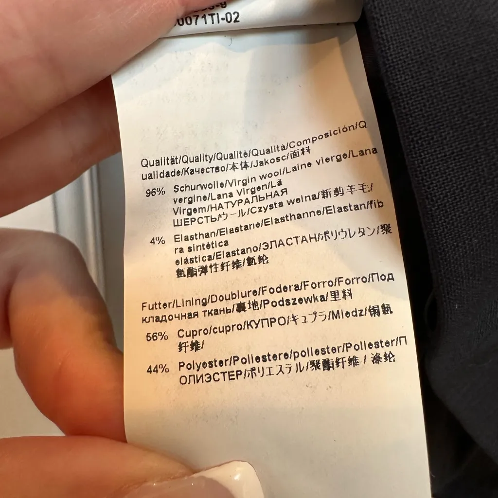 Hugo Boss Classic Career Office Chic Navy Pencil Skirt Size US 10 Med Timeless - Image 9