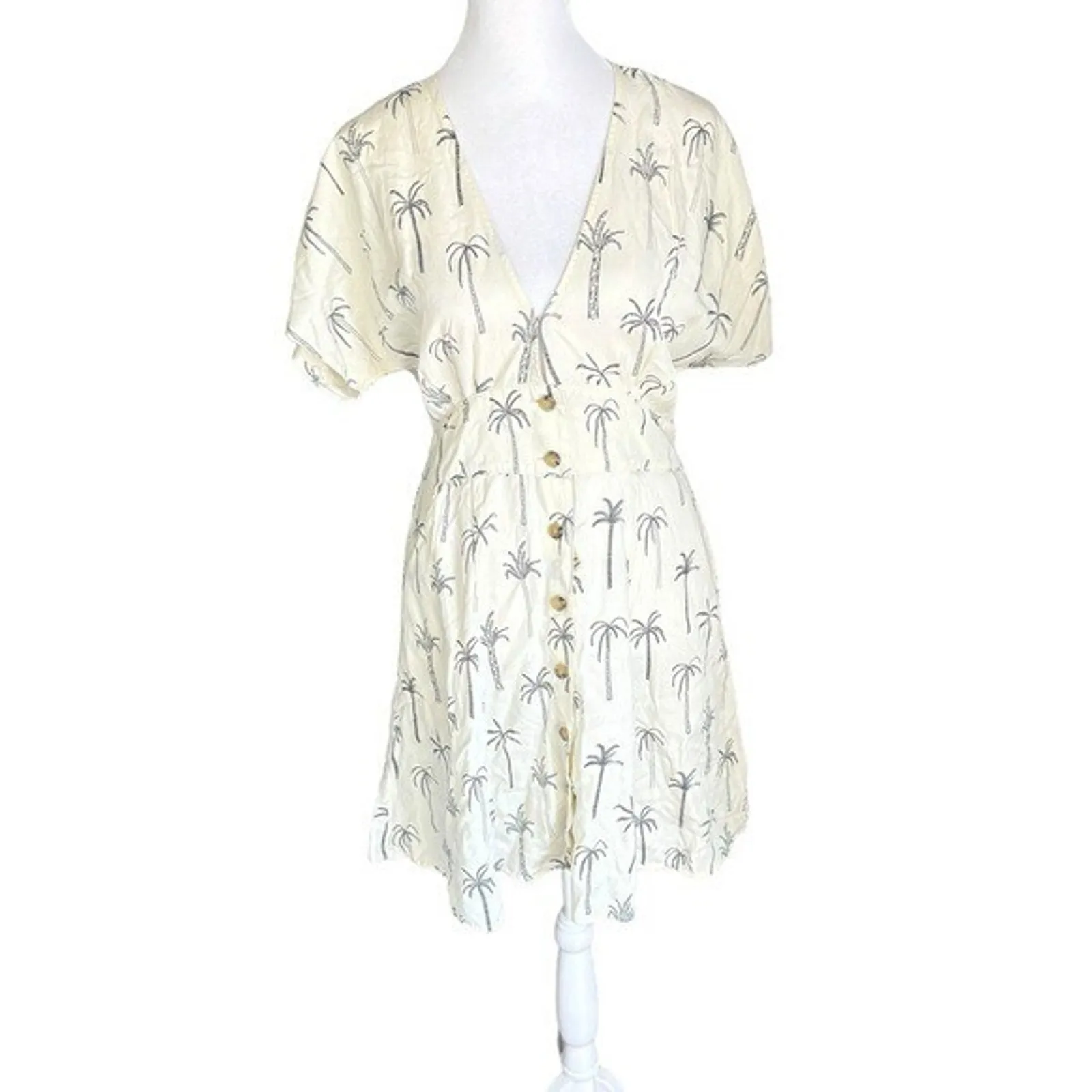 MARINE LAYER - Camila Print Mini Palm Dress Sz M - Image 2