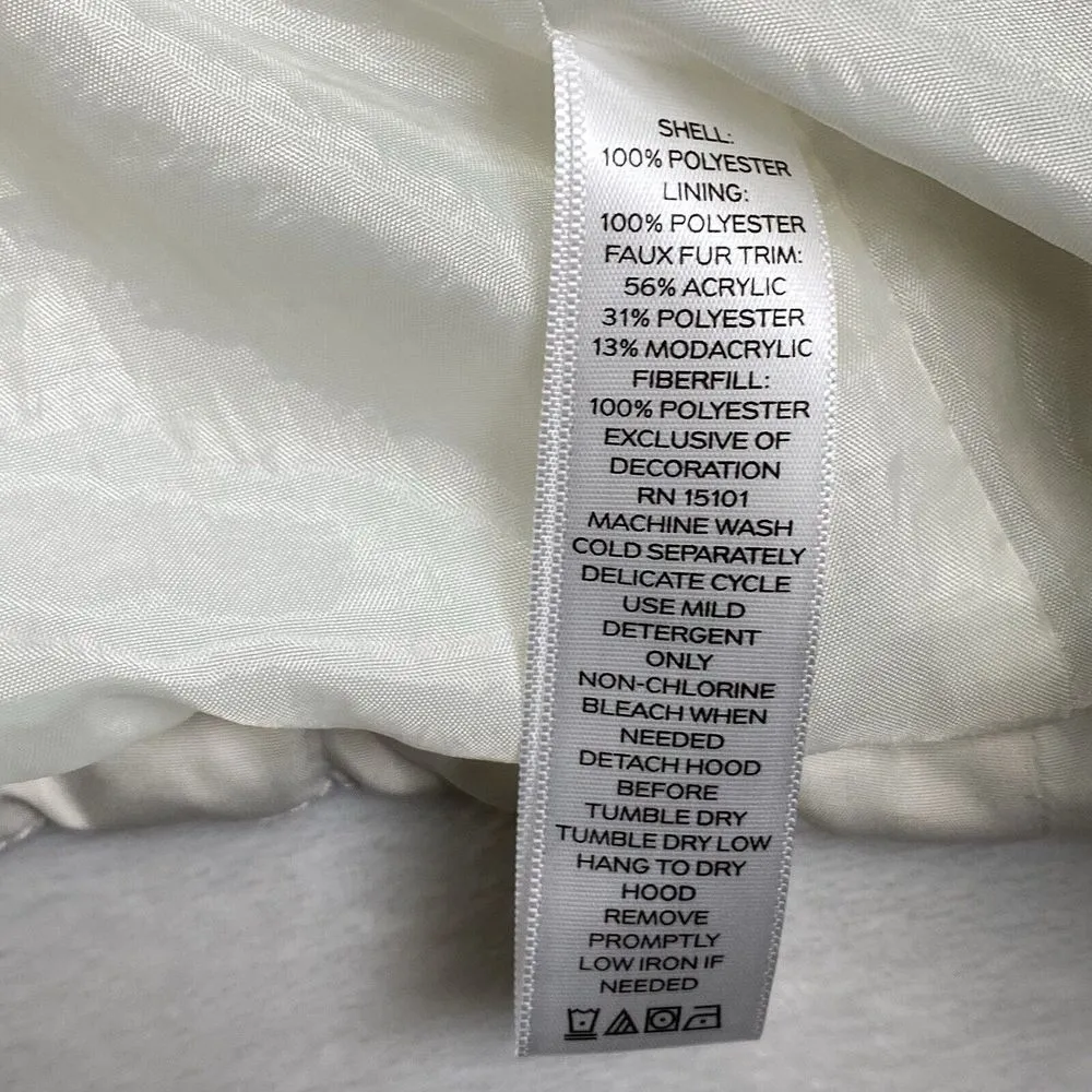 Susan Graver Water Resistant Quilted Puffer Jacket with Hood Womens XL white - Image 10