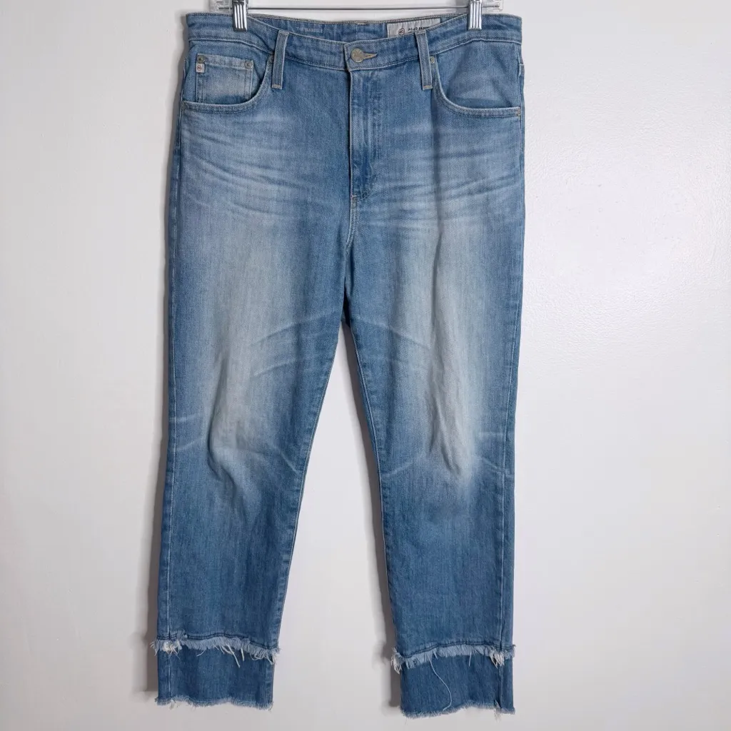 Anthropologie AG The Isabelle High Rise Straight Cropped Jean Blue Size 31 - Image 2