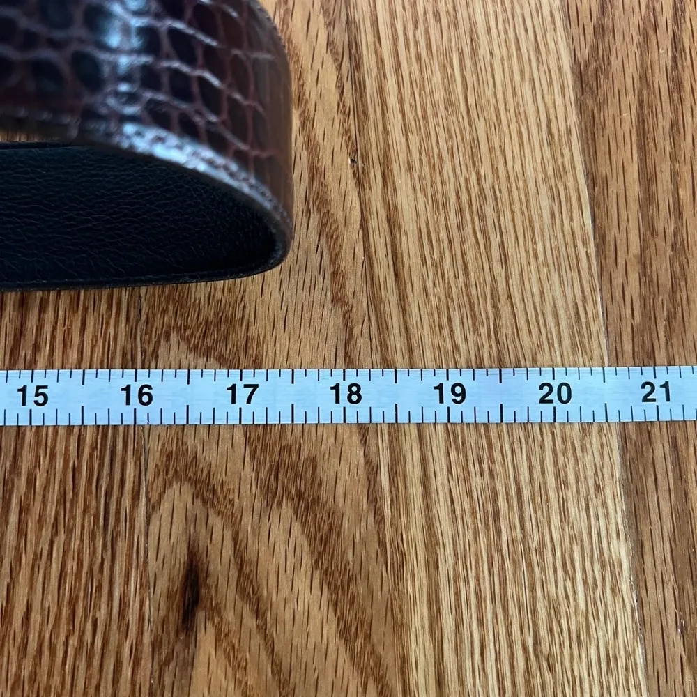 Connie Bates Farenheit Brown Leather Belt Semi Precious Stones 28" - Image 12