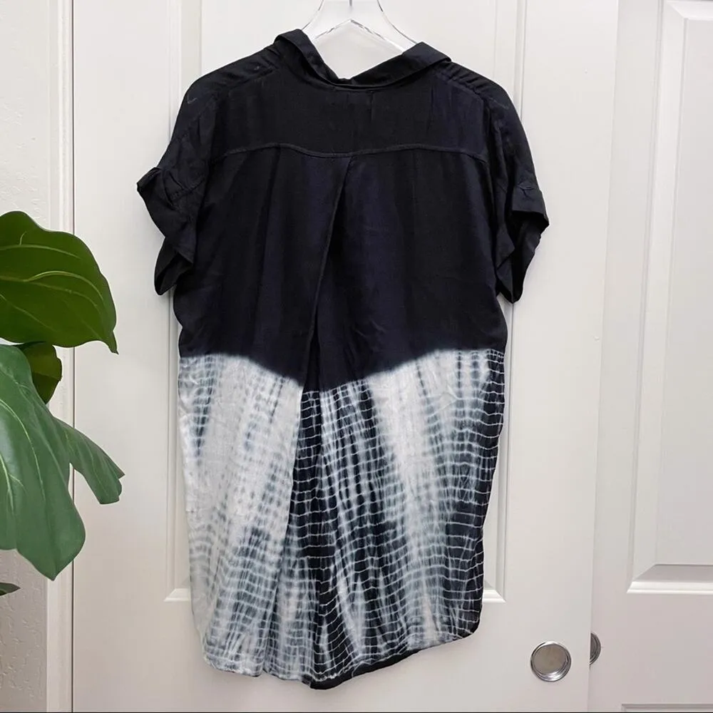C’isa Tie Dye Black Button Down Tunic Dress - Image 8