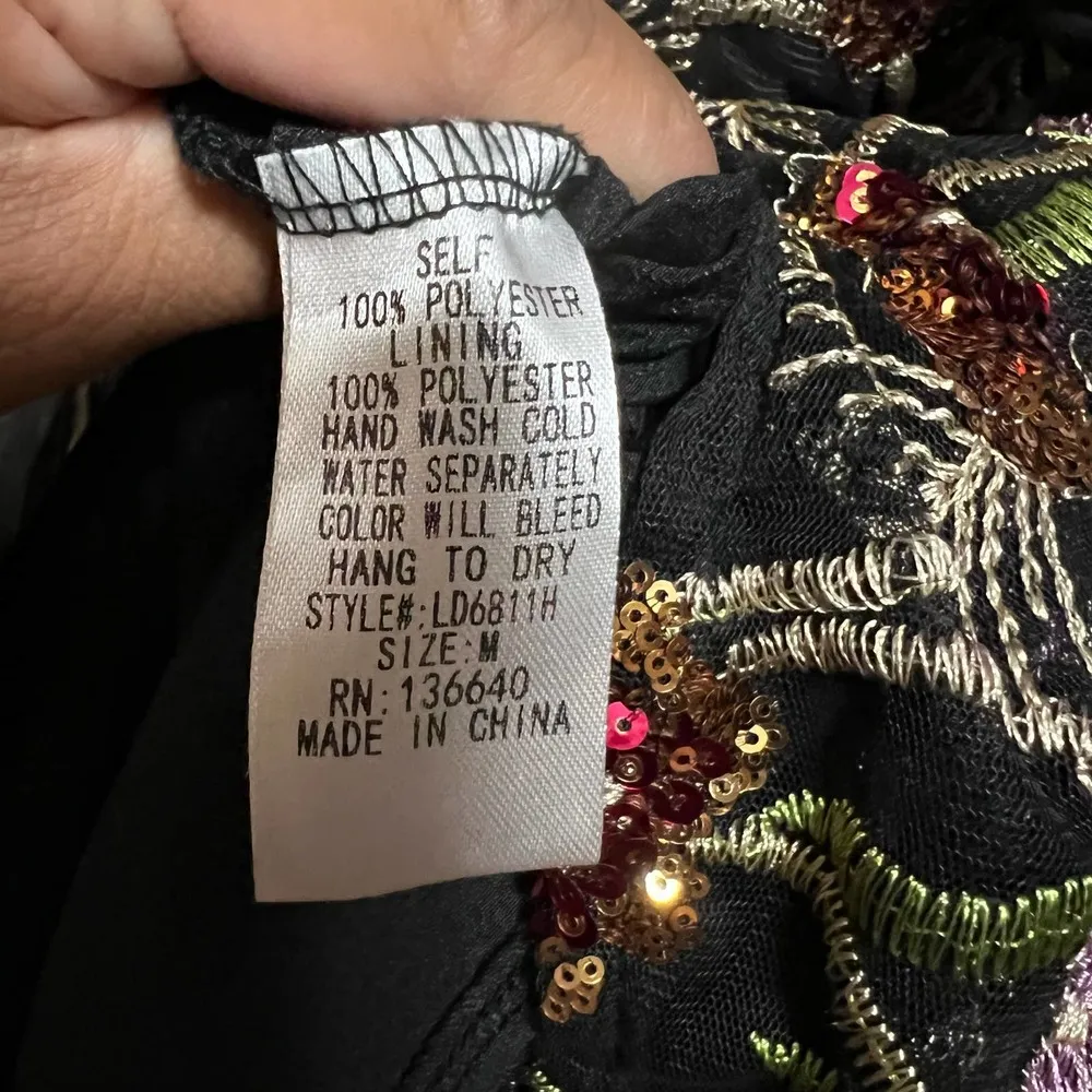 L’Atiste Fit And Flare Embroidered‎ Strapless Sequin Party Dress Size Medium NEW - Image 8