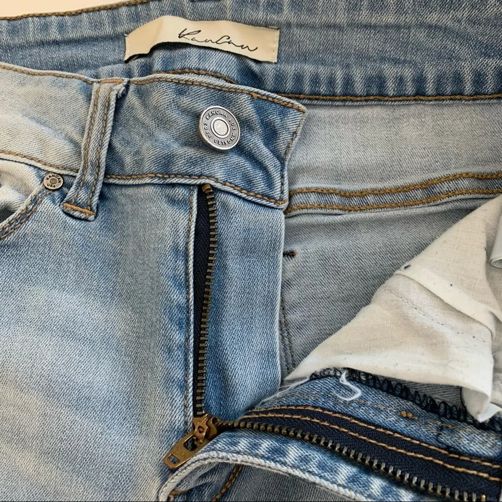 Kancan Mid Rise Skinny Ankle Distressed Jeans Size 3/25 Blue - Image 3