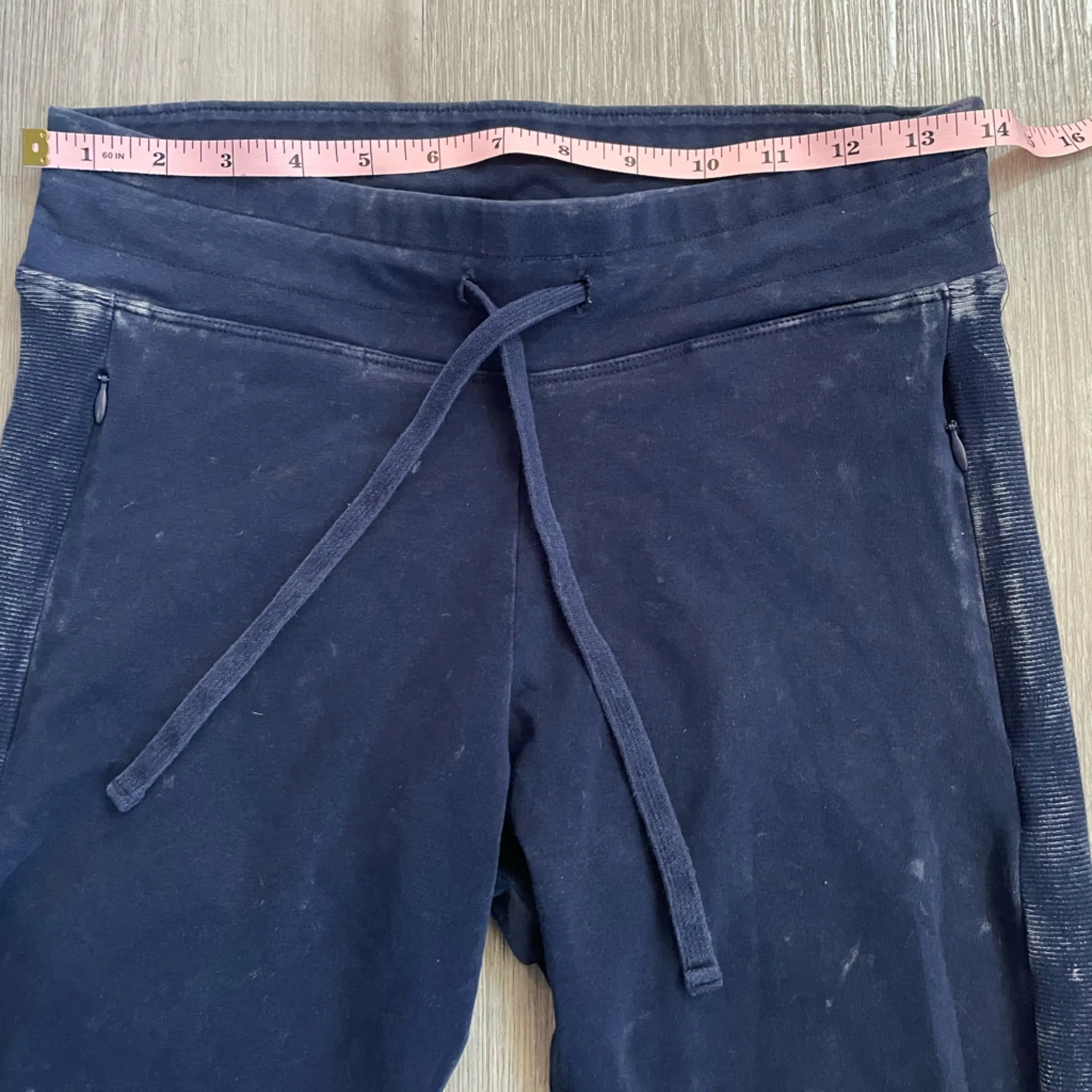 PINK Yoga Navy Blue Washed Jogger Leggings size Medium - Image 6