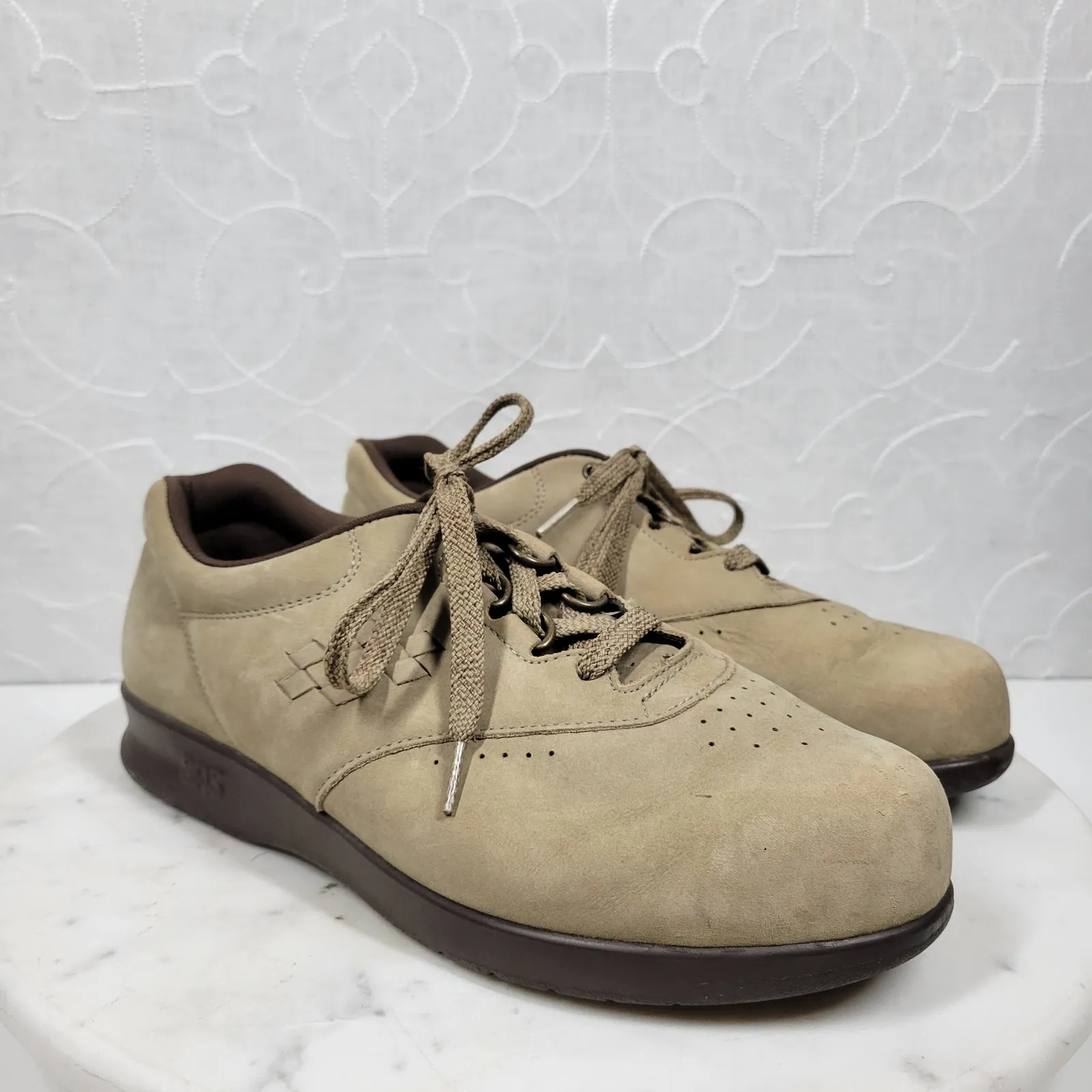 SAS Free‎ Time Womens Shoes 8WW Tan Suede Walking Sneakers Comfort Lace Upw Size 8 - Image 7
