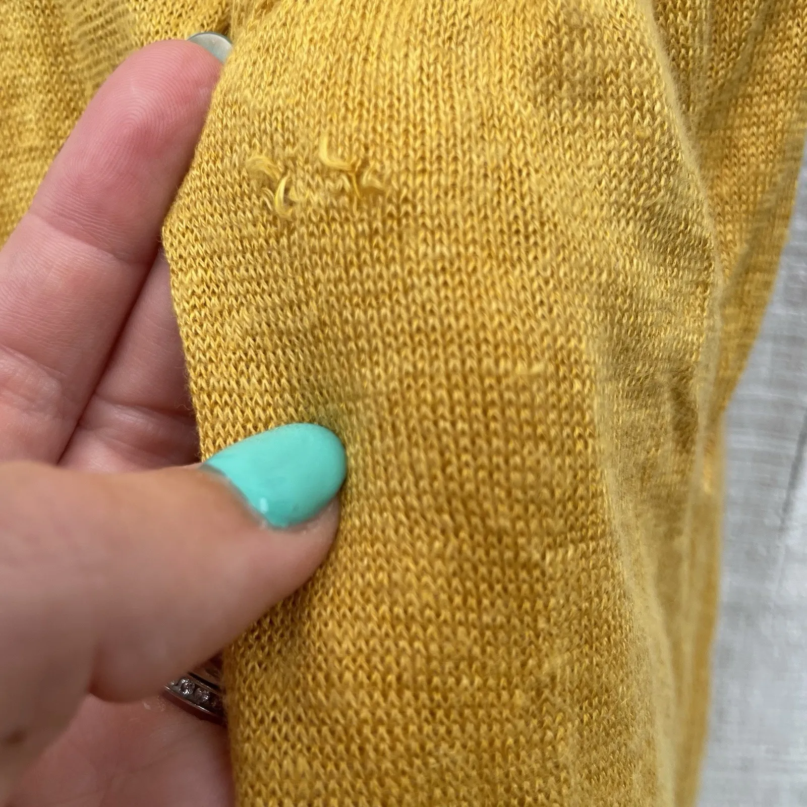 Anthropologie Moth Solid Yellow Mustard Knee Length Shortsleeved Dress Small S - Image 4