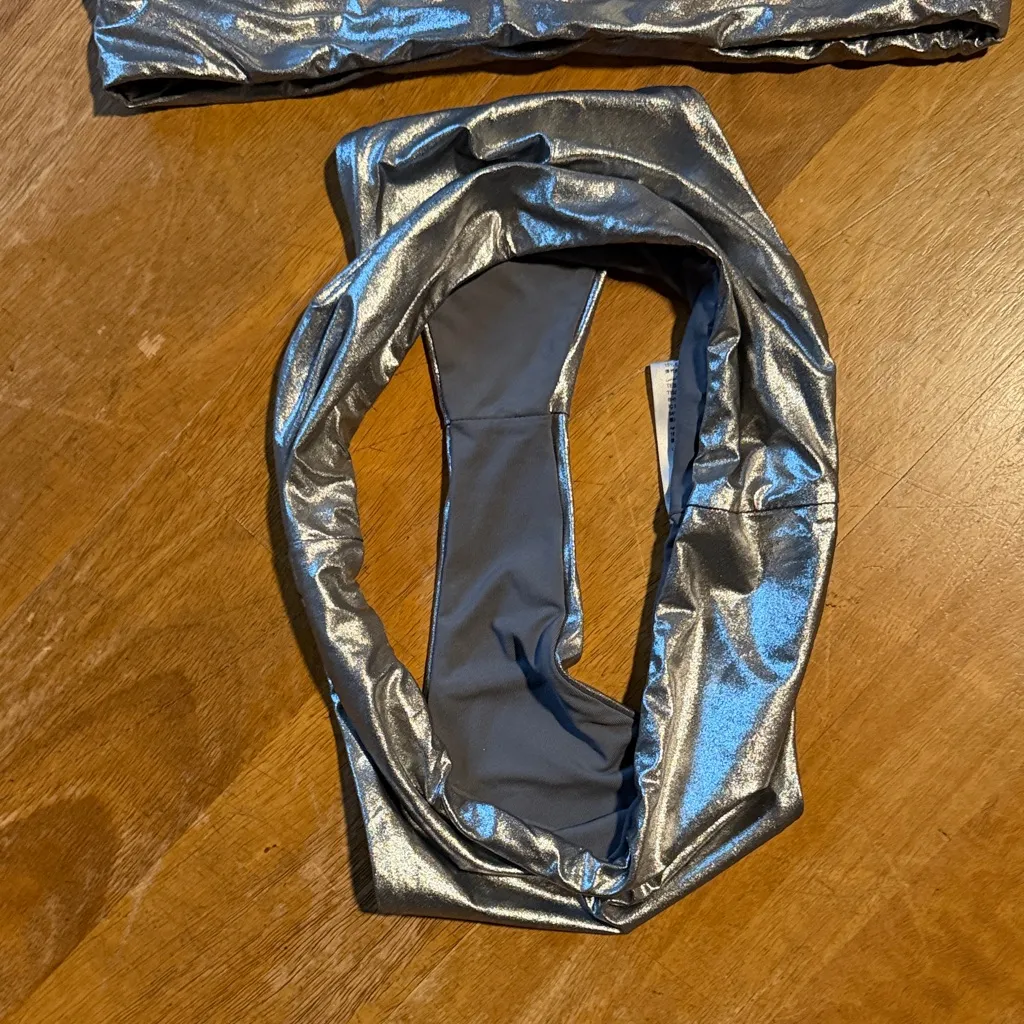 The Attico Metallic Silver Swimwear Size M - Image 3