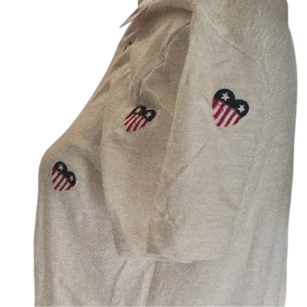 Lucky Brand  Heart Print Women's Short Sleeve Crewneck Top Sz S NWT - Image 6