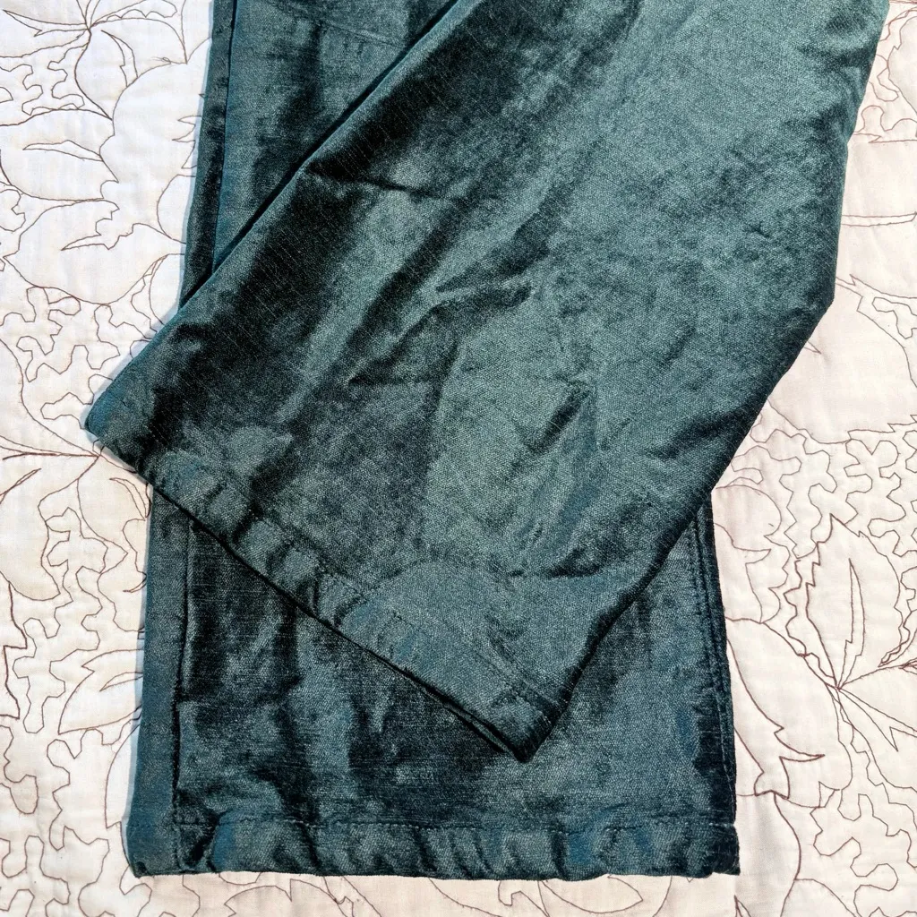 Free People High Time Velvet Kick Flare Pants – Jewel Green Boot Crop Sz 27💛 - Image 7