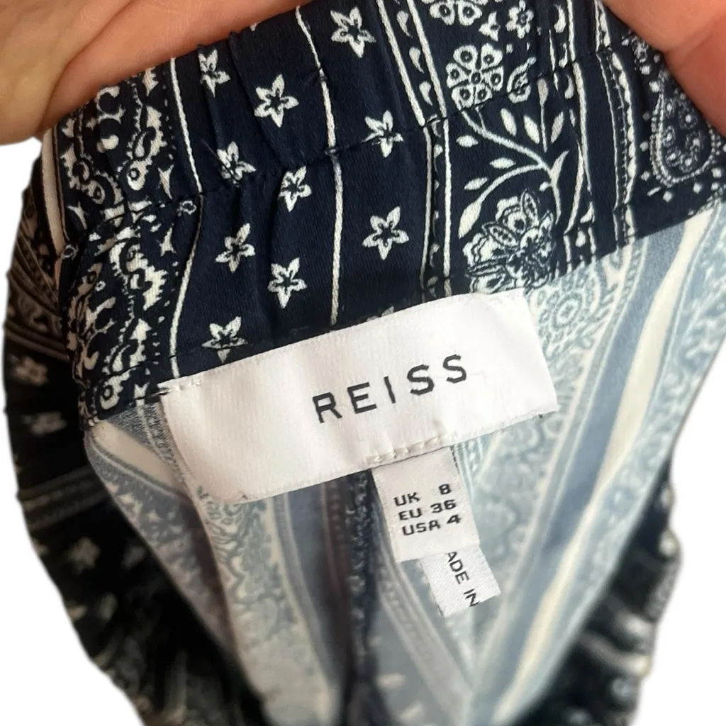 Reiss‎ Sky Printed Wide Leg Pants size 4 - Image 8