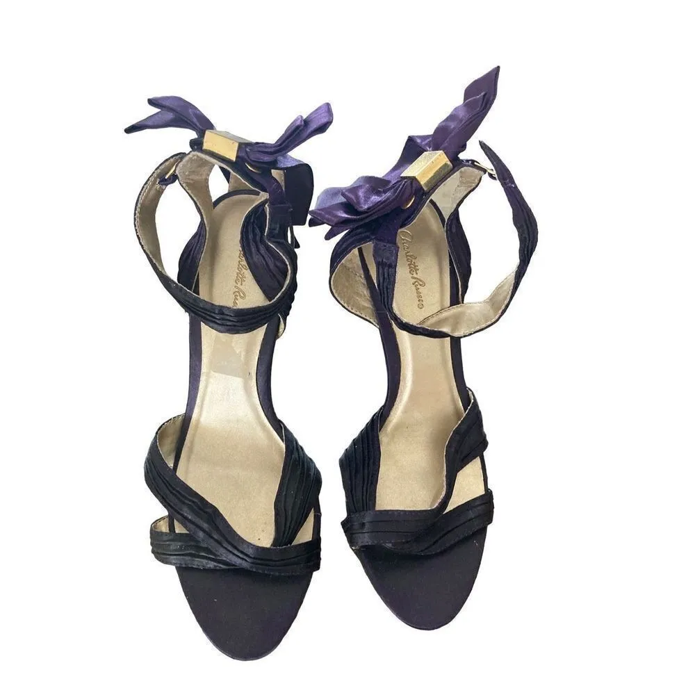 Vintage Charlotte Russe Stilettos Formal Strappy Bow Sexy Feminine - Image 4