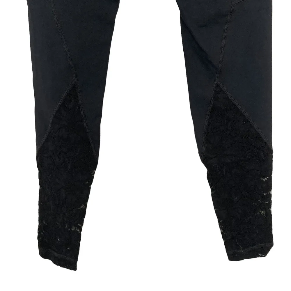 Vimmia Black Leggings Lace Bottom Detail Sz M - Image 8