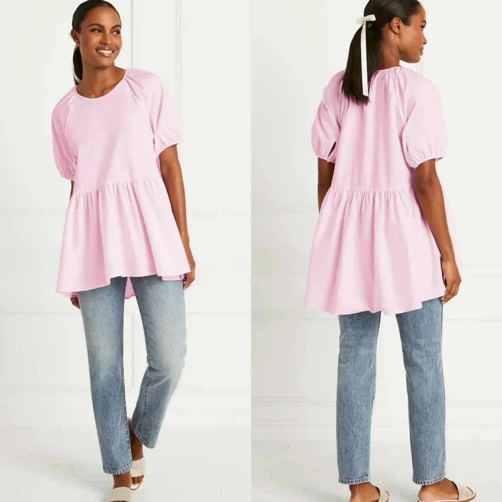 Hill House The Francesca Top size XS Ballerina Pink Cotton - Image 2