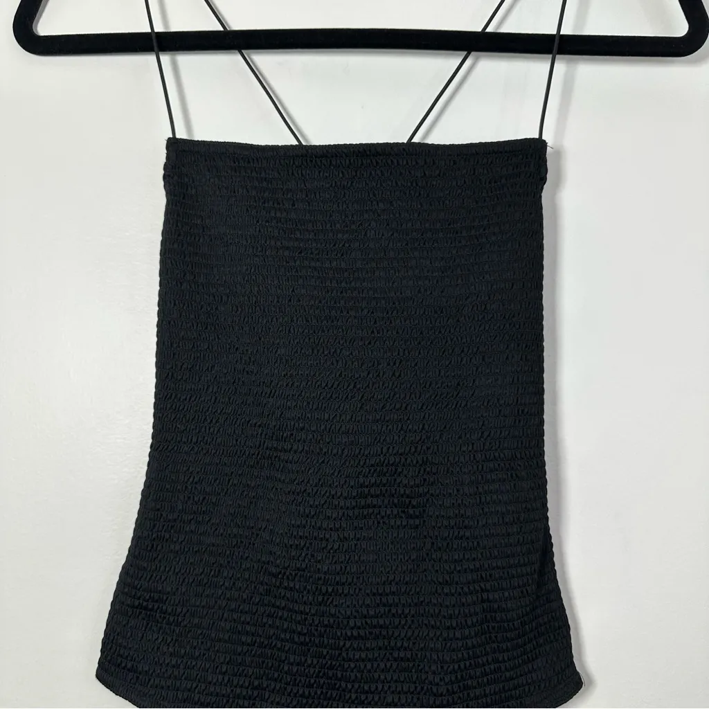 AllSaints Tilly Shirred Black Bodysuit Size 2 - Image 6