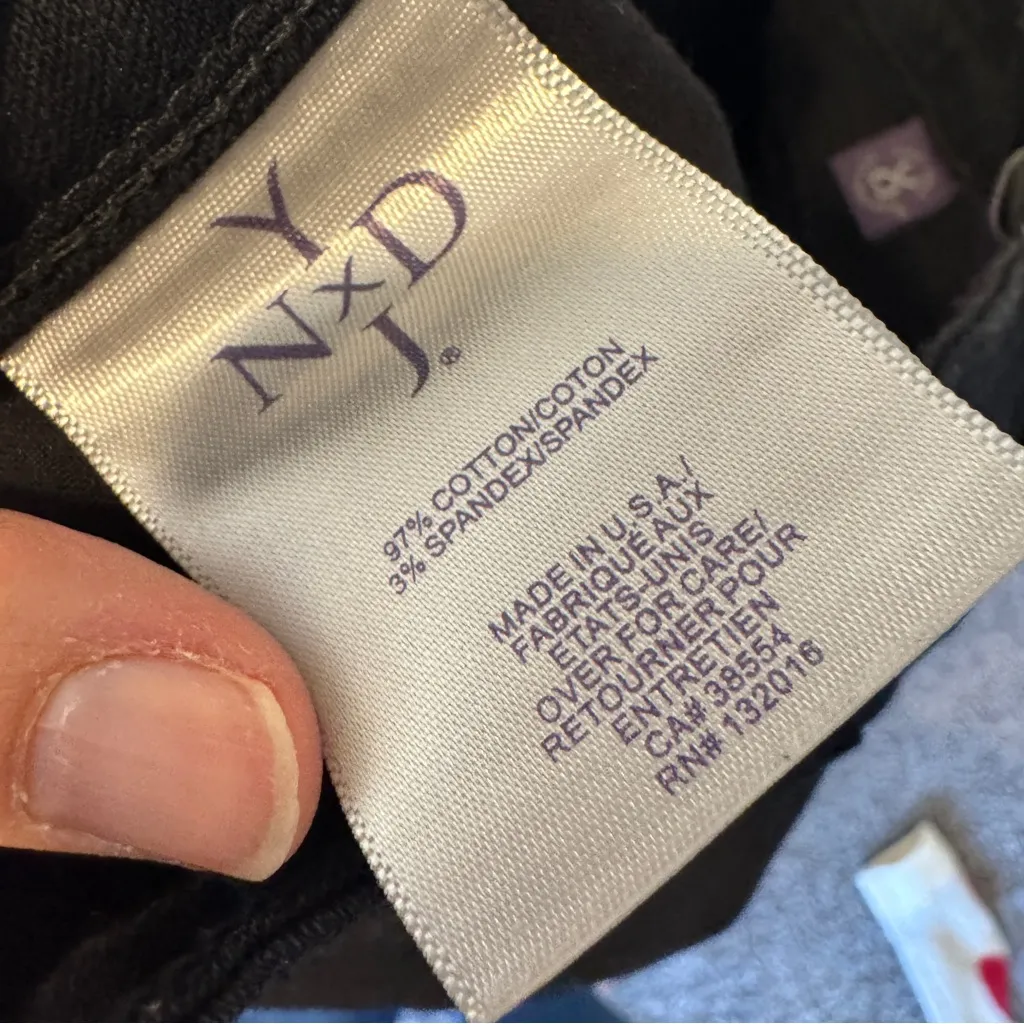 NYDJ Black Bootcut Denim Jeans Womens 8 Casual Fall Classic Preppy High Rise - Image 3