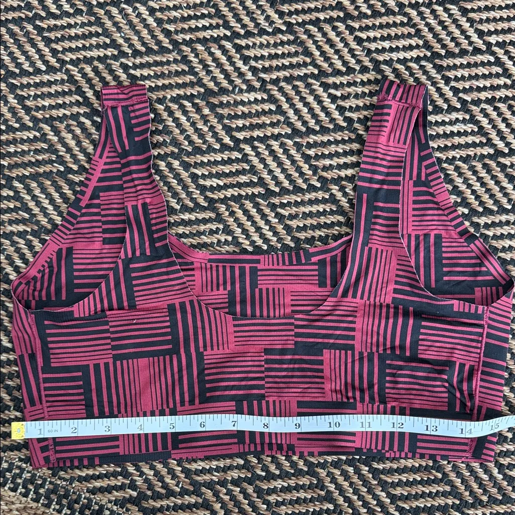 MeUndies Pink and Black Patterned Bra XL - Image 3