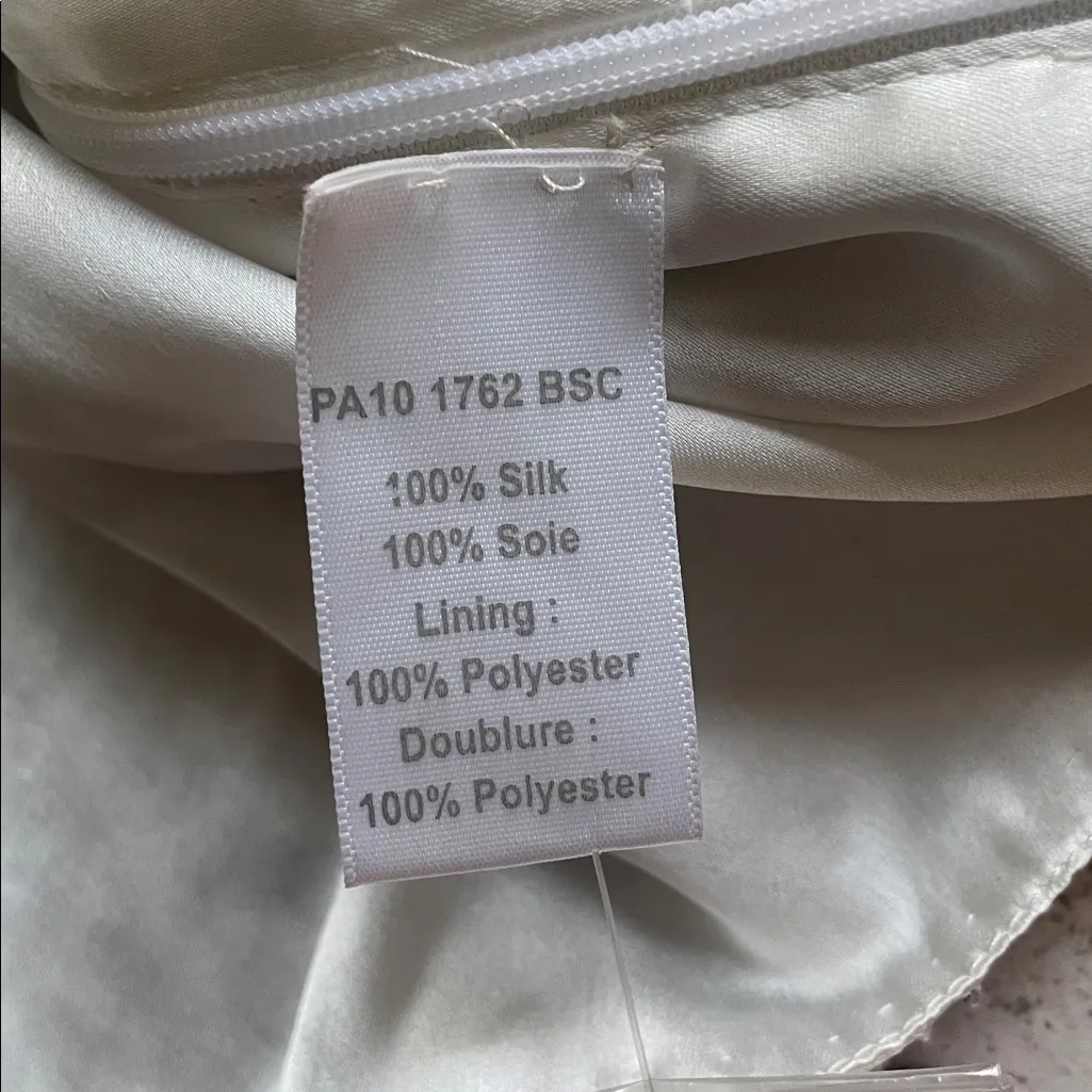 PARKER Justina Silk Silver Rhinestone Beaded Halter Tank Top - Image 16