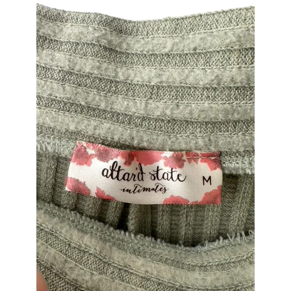 Altar'd State Caitlyn Ribbed Flares Flared Leg Pants Women's Size Medium Green - Image 9