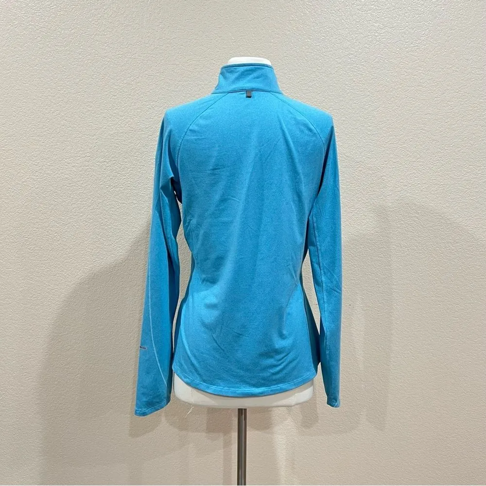 Nike Element Blue Dri-Fit Half Zip Top Size Medium - Image 7