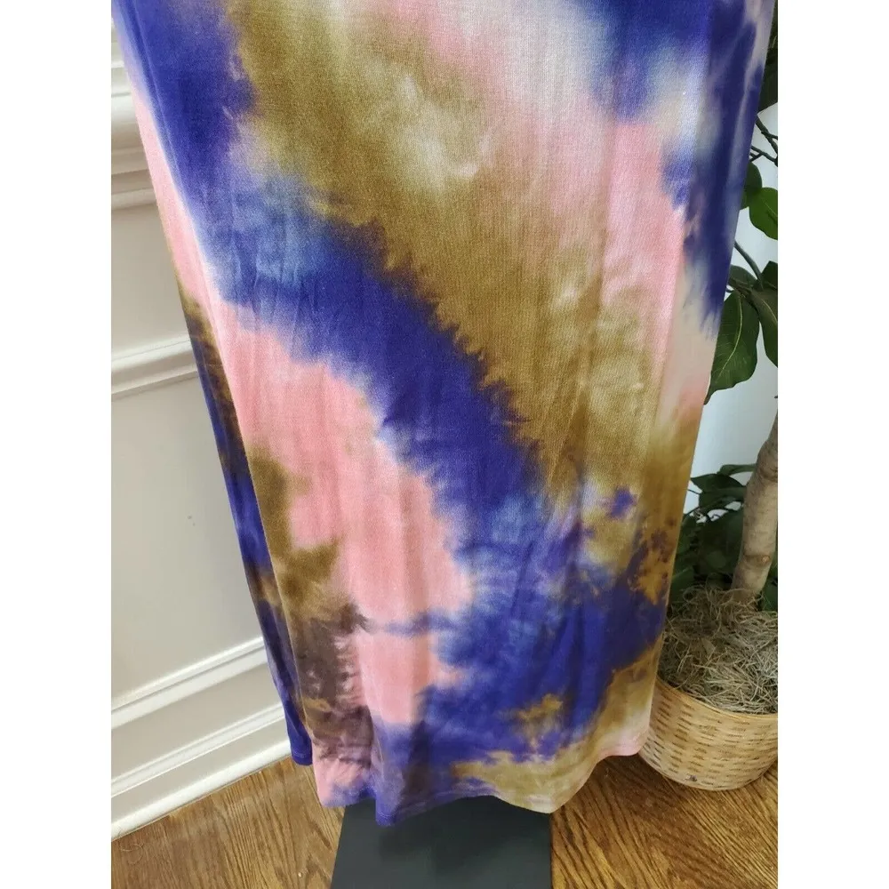 White Birch Women Multicolor Rayon Scoop Neck Sleeveless Long Maxi Dress Size S - Image 4