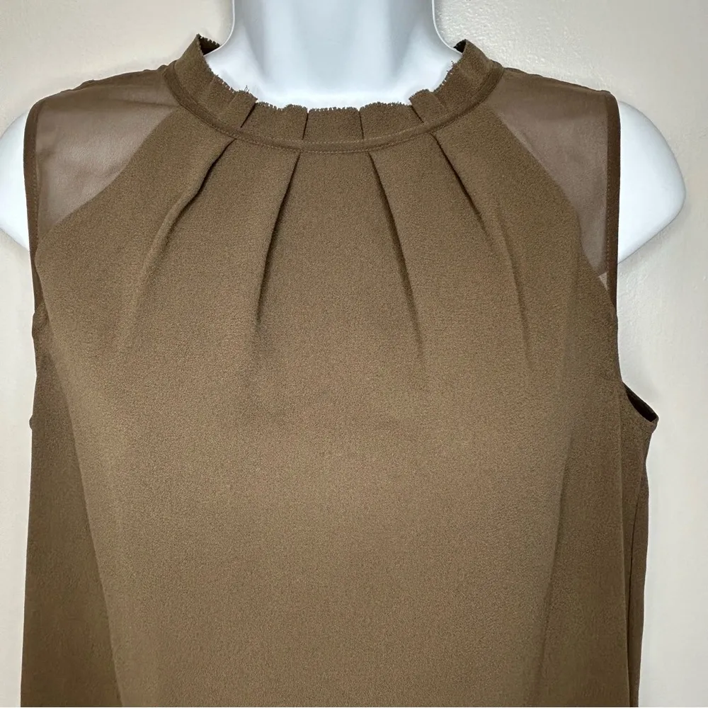 All Saints Jay Sleeveless Pleated Dress in Camo Green Size M - Image 6