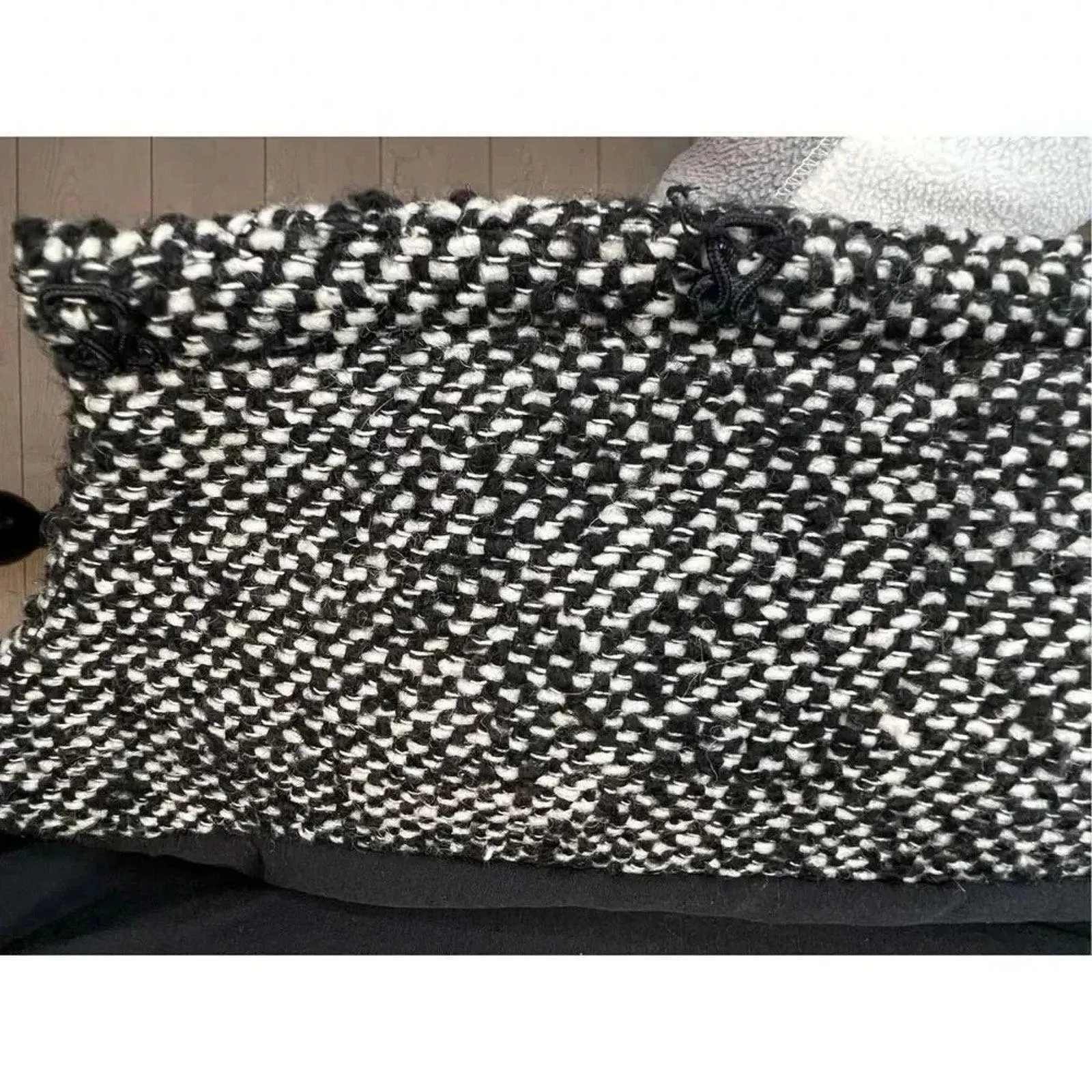 Vintage Victor Alfaro Black/white Tweed Jacket Blazer front pockets Size 14P Black - Image 5