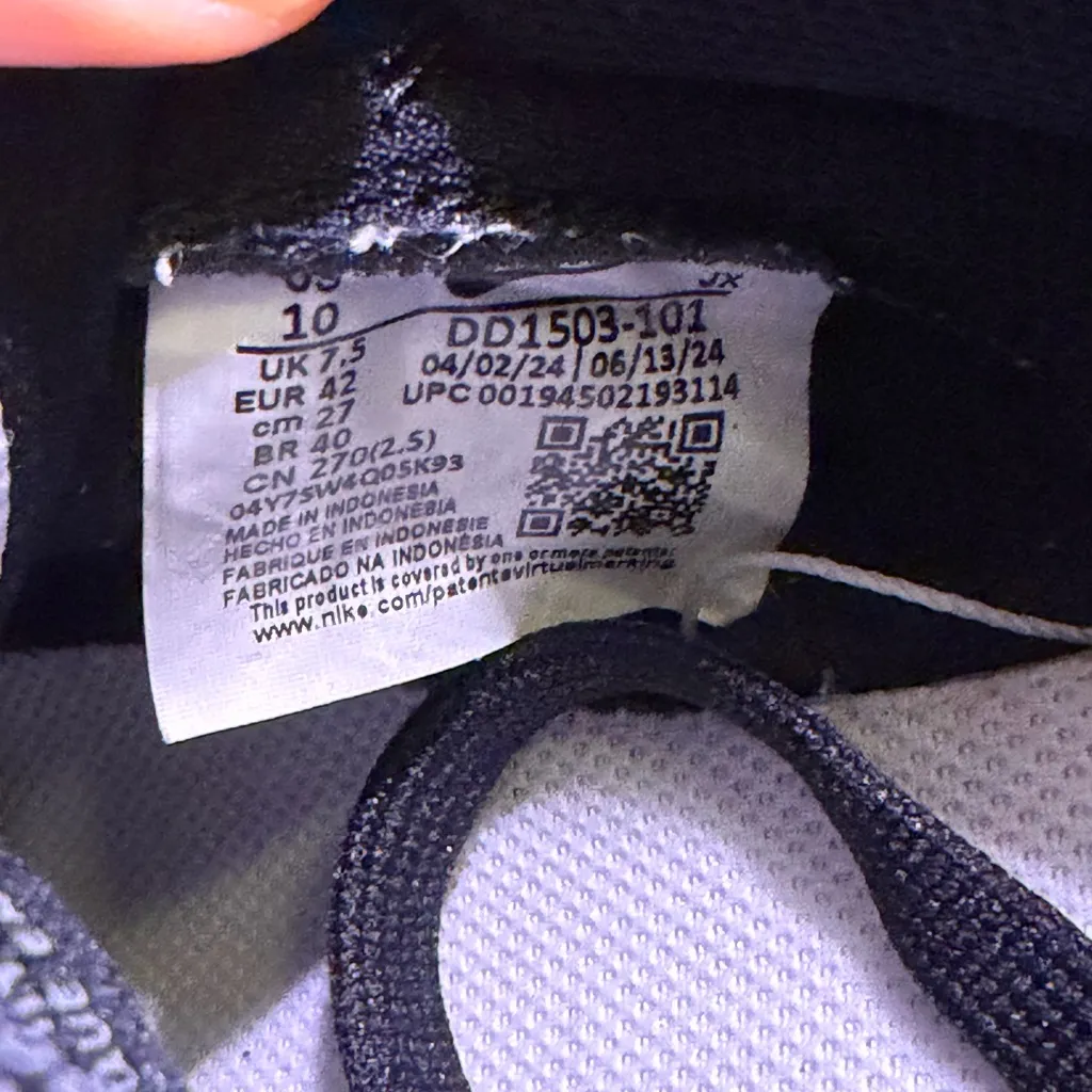 Nike Dunk Low Retro Panda Shoes White Black Size 10 - Image 6