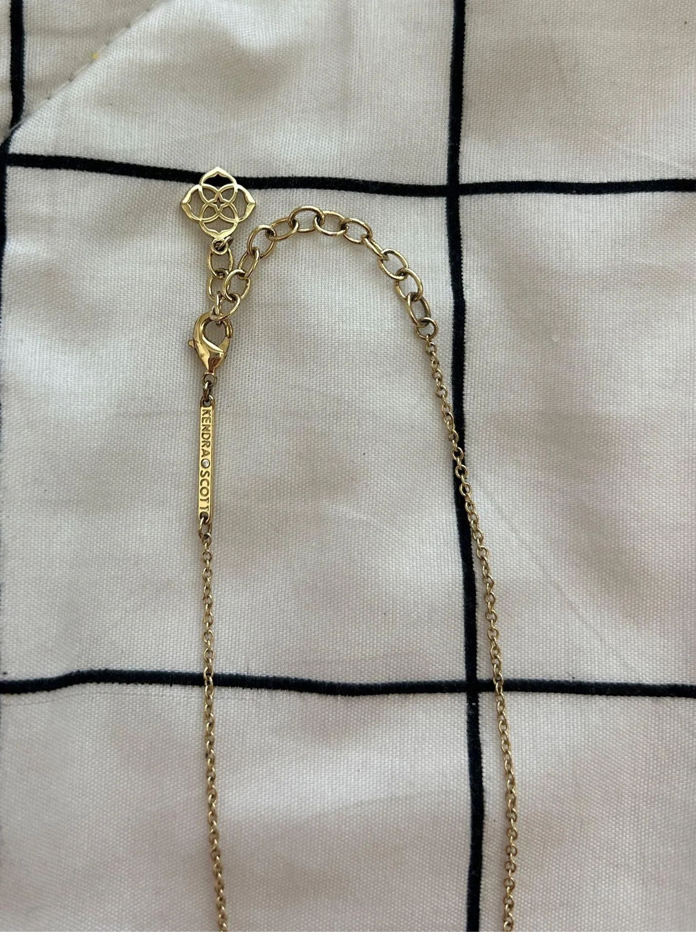 Gold Kendra Scott Elisa Cobalt Necklace Cat's Eye - Image 3