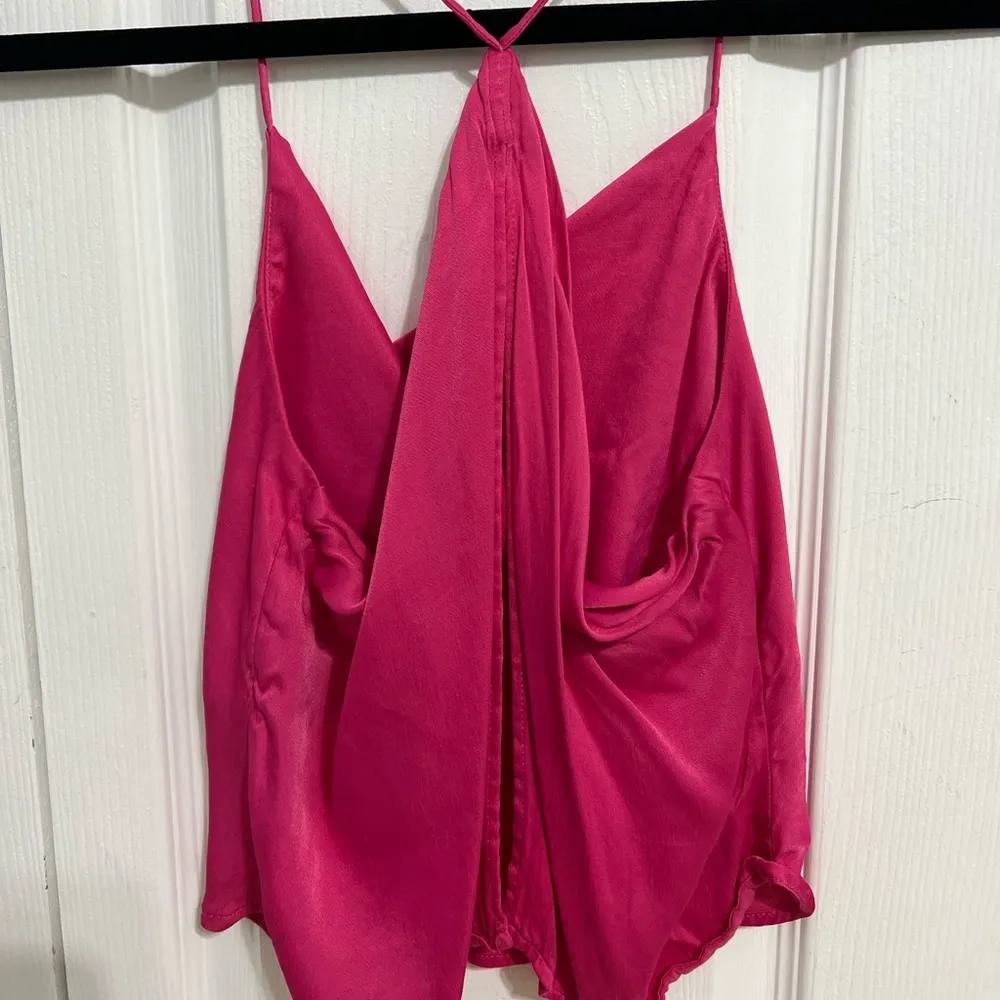 Zara hot pink silk tank top - Image 3