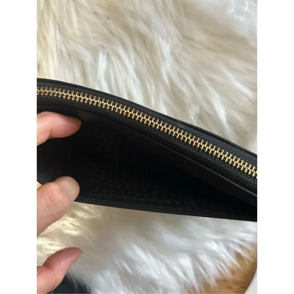 Kate Spade New York Black Gold Zip-Around & Logo Plate Kaden Wallet - Image 3