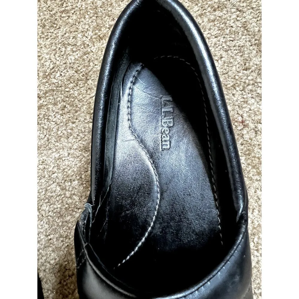 LL Bean women's shoes size 8 black leather nursing clogs - Image 5