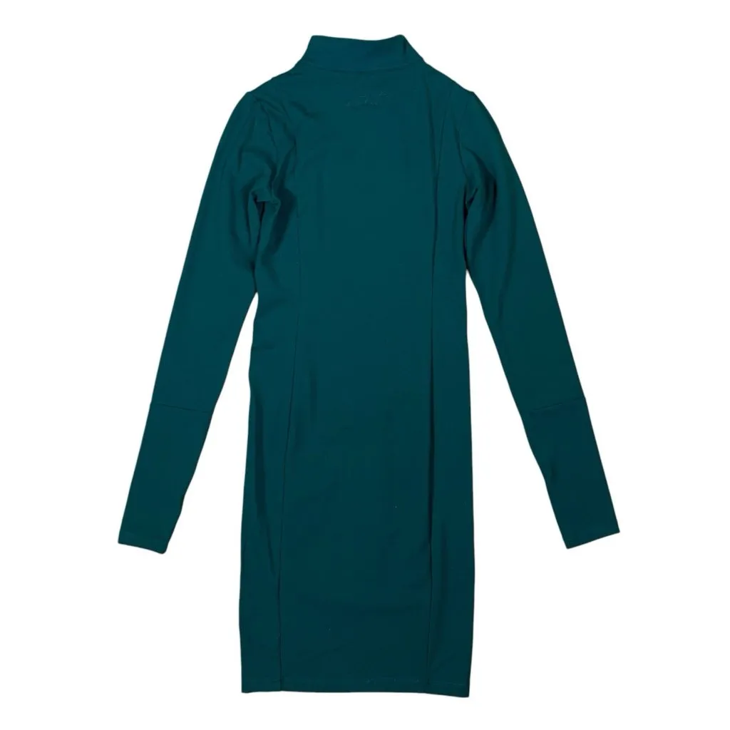 Vitality x Balance Green Long Sleeve Quarter‎ Zip Dress Stretchy Fitted Small - Image 3