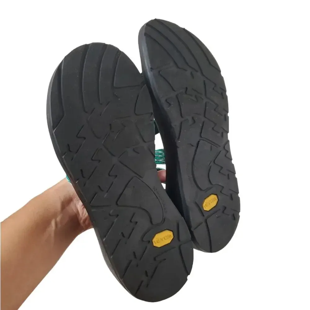 Chaco Striped Green Sandals Size W8 - Image 4