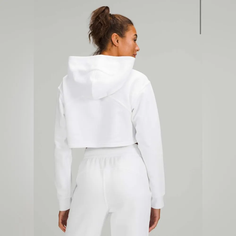 Lululemon All Yours Cropped Hoodie White Size 2 - Image 6