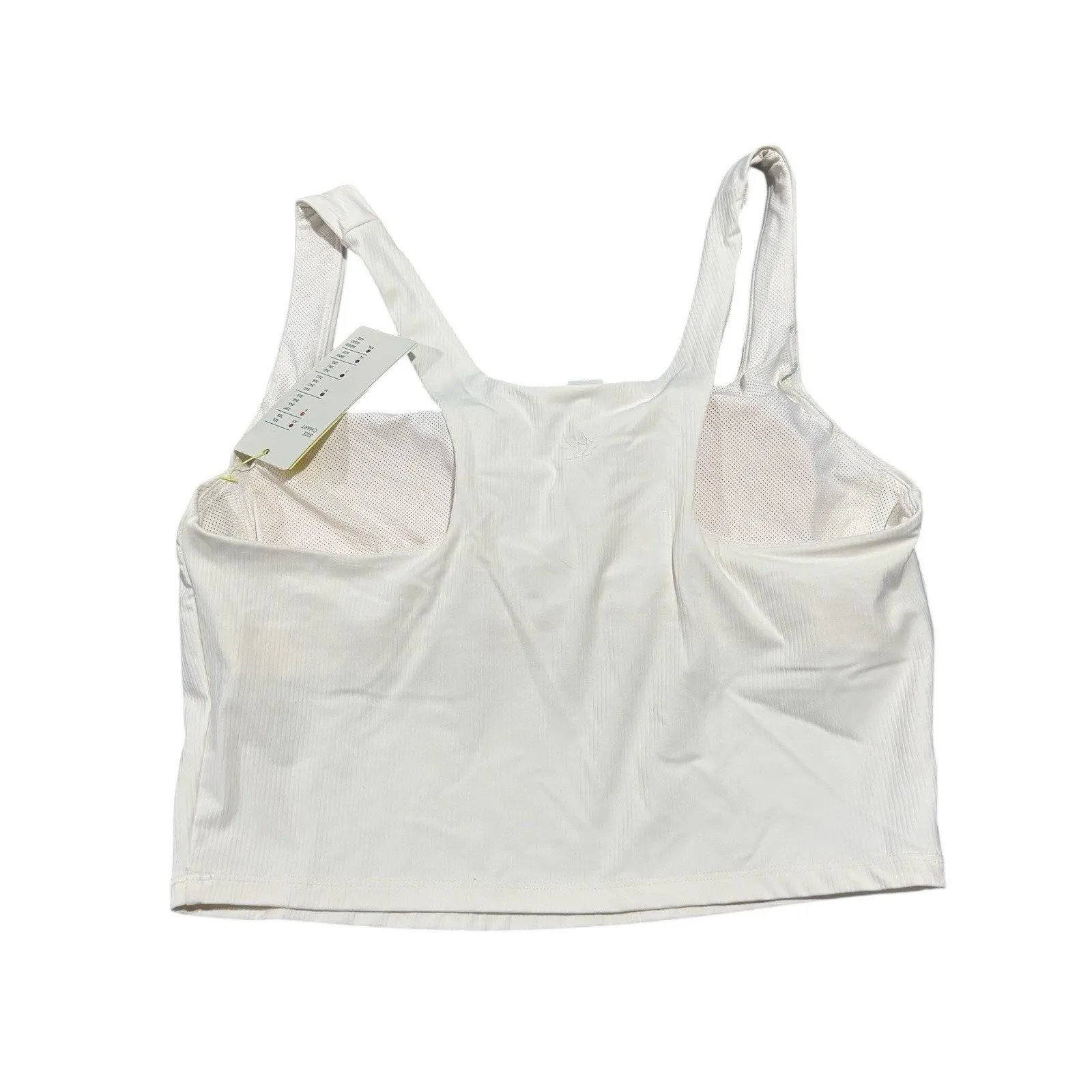 All In Motion Women's Cropped Shelf Tank Bra - White NEW Size Small - Image 3