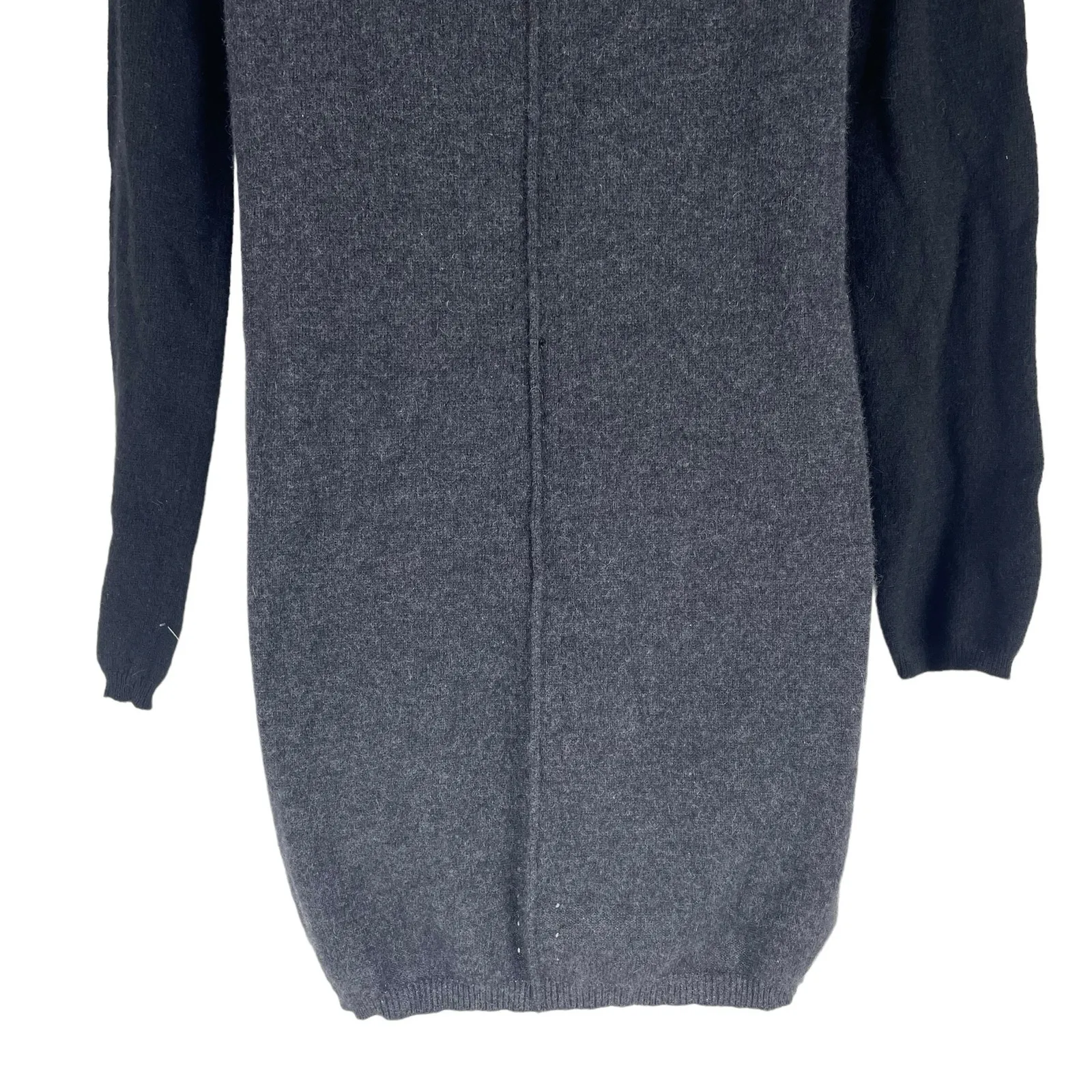 360 Cashmere Colorblock Crew Neck Tunic Sweater Gray Black Size XS - Image 9