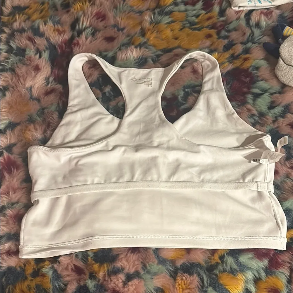 White Racerback Crop Top - Image 4