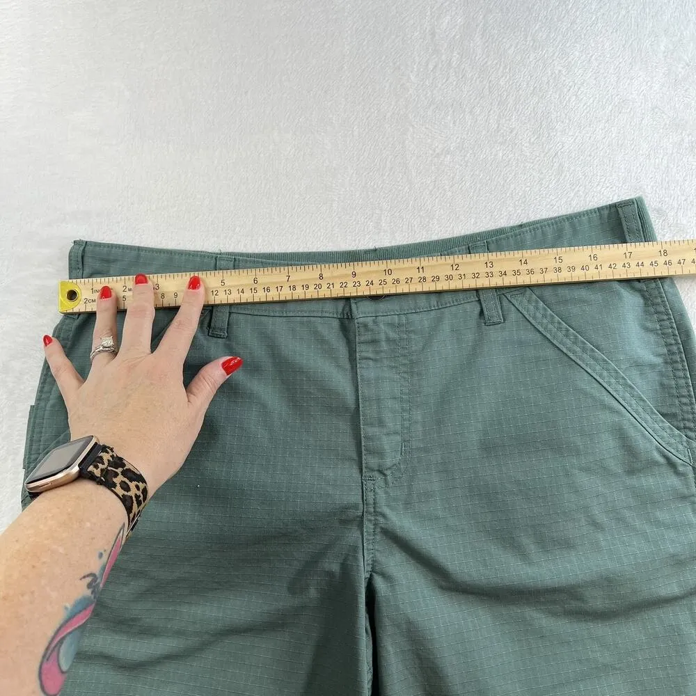 Carhartt Women's 14 Shorts 104213 MKG Musk Green 9" Ripstop Rugged Flex 5 Pocket - Image 14