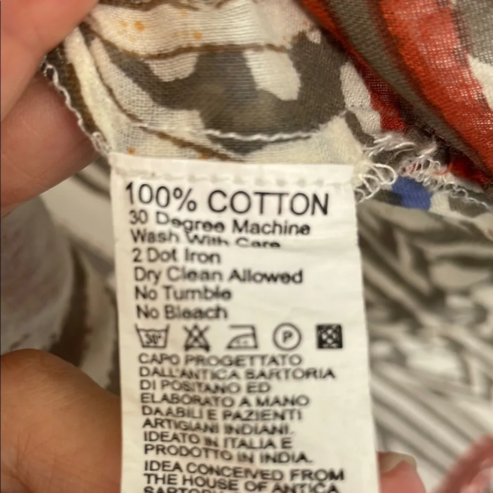 Antica Sartoria by Giacomo Cinque Swim Kaftan Dress Coverup Large Brown - Image 9