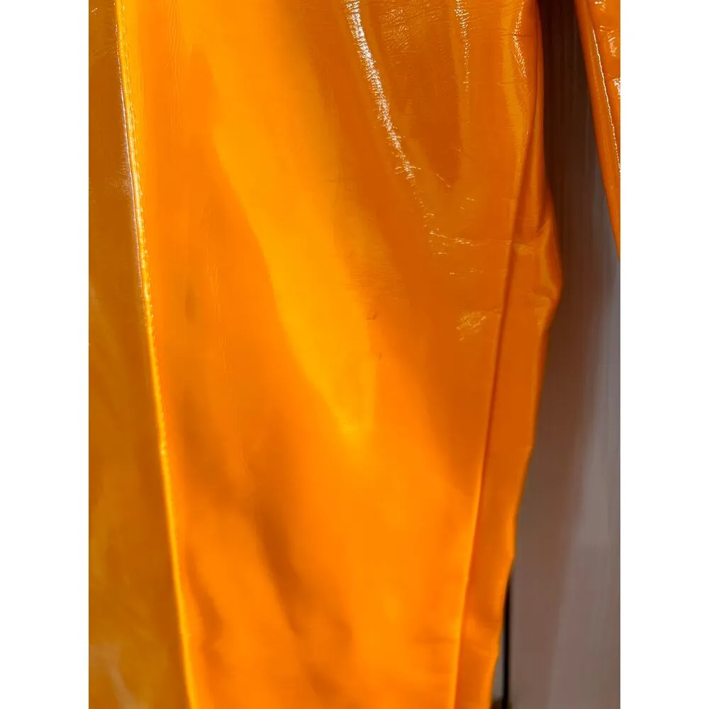 The Ragged Priest Orange Faux Patent Leather Straight Leg Pants - Image 7