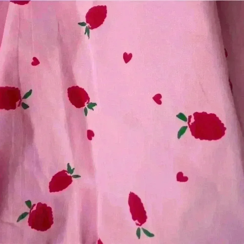 ASOS Design Women's Petites Size 4 Pink Floral Mini Skirt in strawberry - Image 4