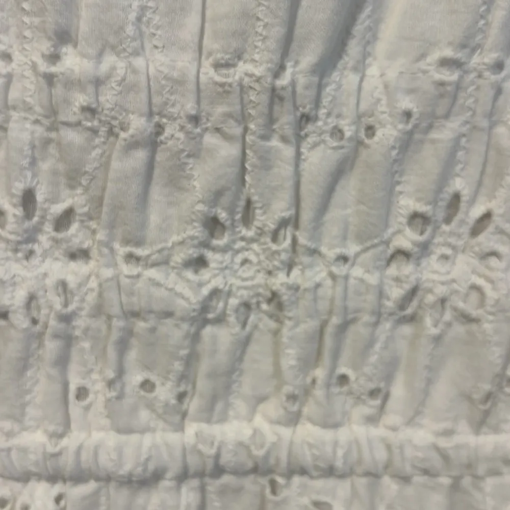 Nicole Miller New York Cotton Eyelet White Sleeveless A line Dress size small - Image 8