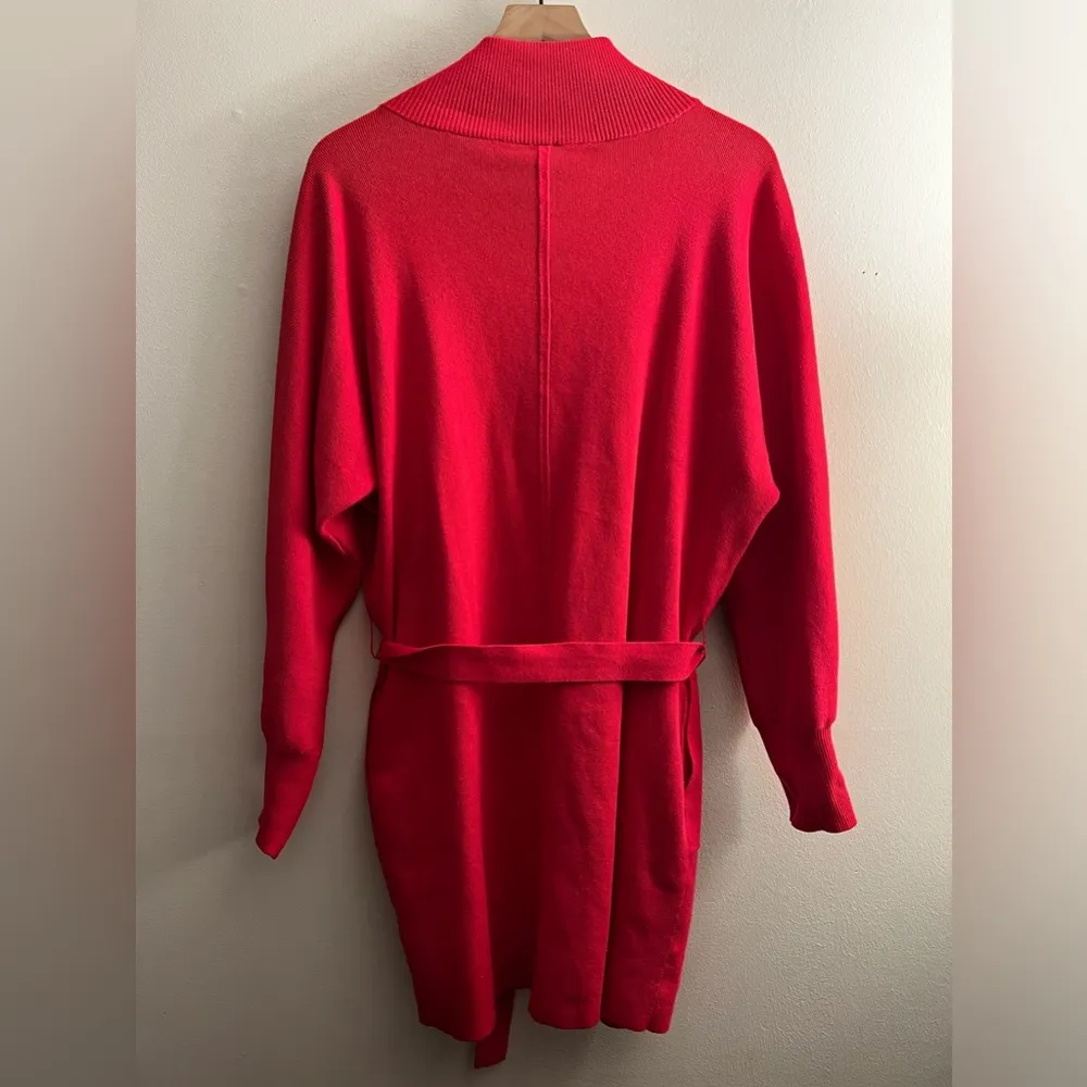 Daily Practice Polo Knit Sweater Mini Pink Belted Dress M - Image 2