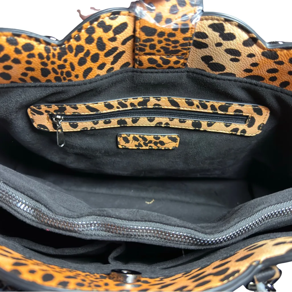 Betsey Johnson Leopard Print Satchel with Black Details - Image 10