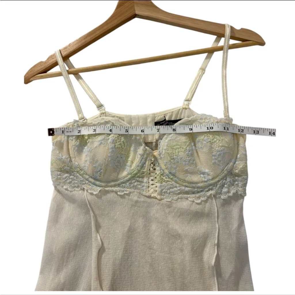 Y2K Victoria’s Secret Lace Babydoll Fairycore Whimsical Sheer Feminine 34 B - Image 9