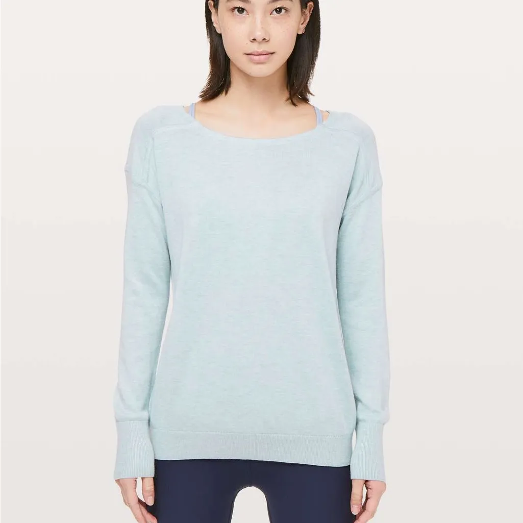 NWT Lululemon Athletica Full Extension Sweater in Heathered Starlight Size 10 - Image 2