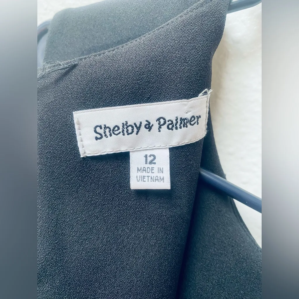 SHELBY & PALMER Women’s Size12 Cocktail Sleeveless Dress Black Pearls Polyester - Image 5