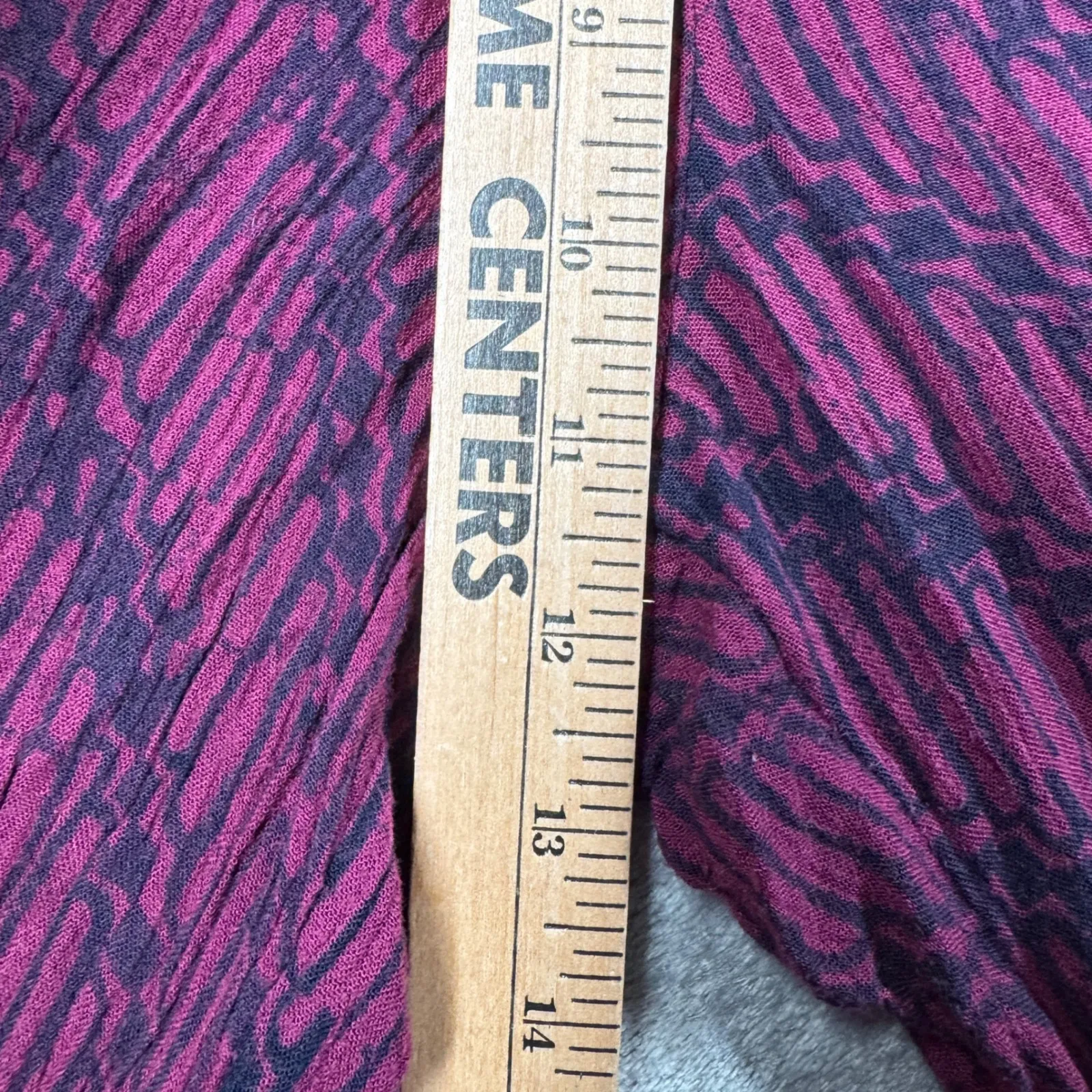 Free People Jumpsuit Small S Magenta Purple Smocked Wide Leg Boho Gypsy Festival - Image 12