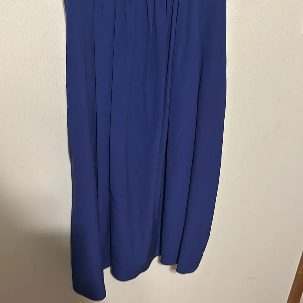 ASPESI SILK Navy MINI‎ DRESS Size 42 Size Medium Blue - Image 5